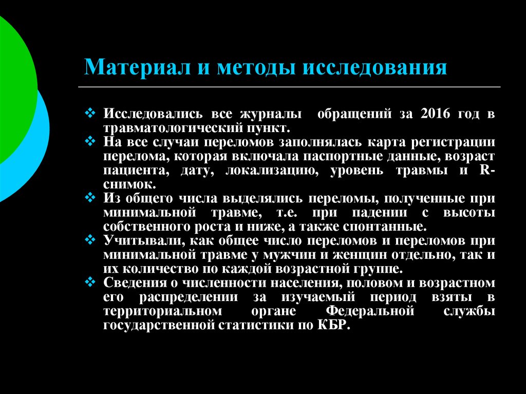 Материал и методы исследования