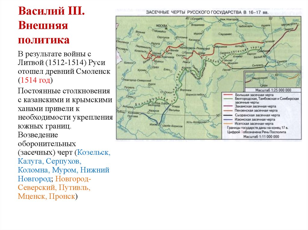 Внешняя политика московского государства в 16 веке