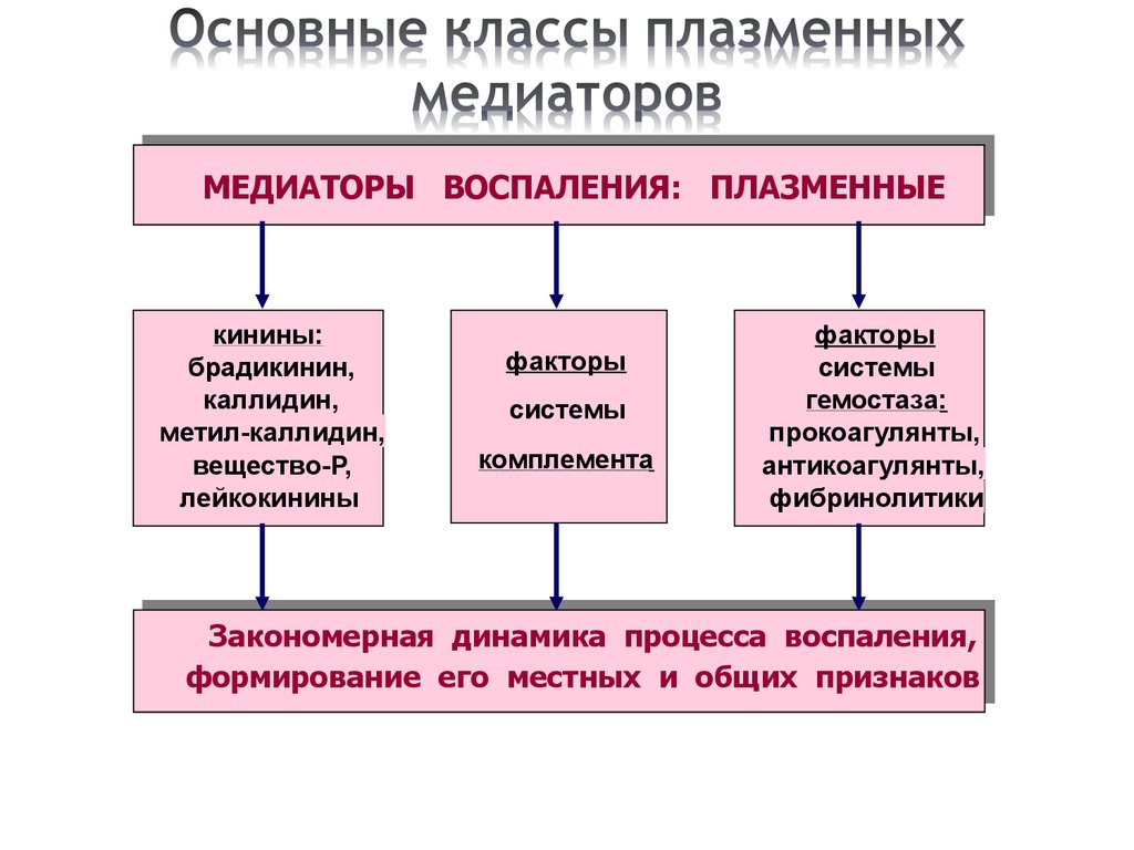 Система фактор. Кинины медиатор. Брадикинин медиатор воспаления. Образование кининов при воспалении схема. Тканевые медиаторы воспаления.