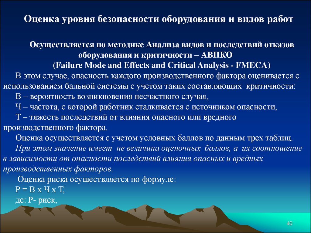 Дни считающимися безопасными. Оценка уровня безопасности.. Последствия отказа оборудования. Анализ видов и последствий отказов. АВПКО.