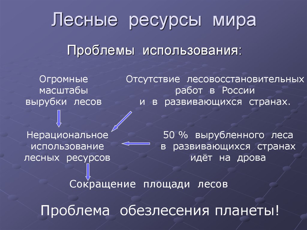 География 10 класс презентация лесные ресурсы мира