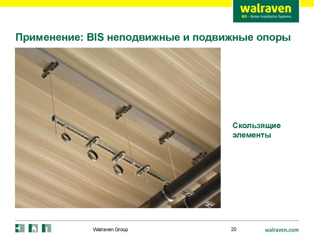 Применение: BIS неподвижные и подвижные опоры