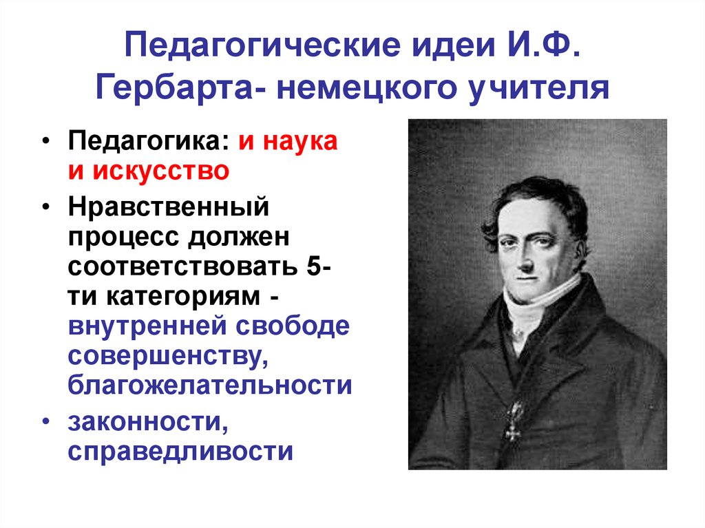 Педагогические системы педагогов. Иоганн Гербарт педагогические идеи. Педагогические идеи и.ф.Гербарта. Гербарт педагогика. Гербарт основные педагогические идеи.