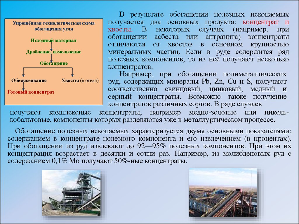 Обогащение полезных ископаемых