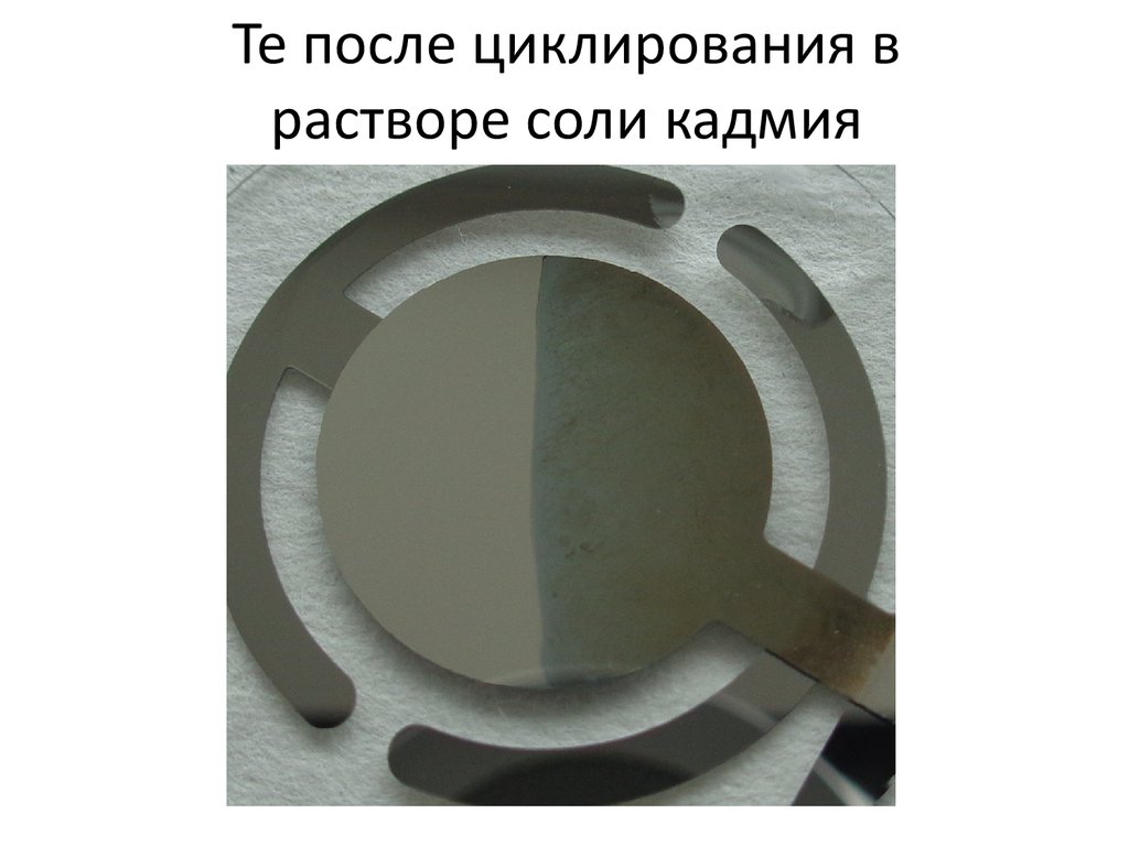 Te после циклирования в растворе соли кадмия