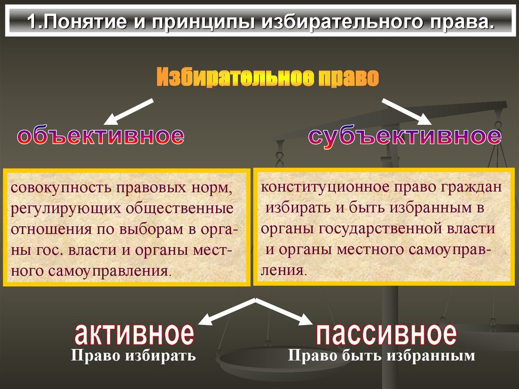 Избирательное право урок презентация