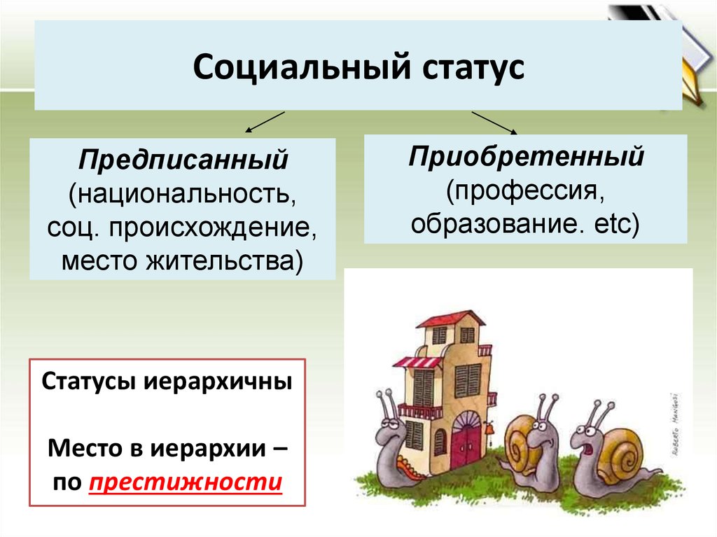 Социальный статус продавца