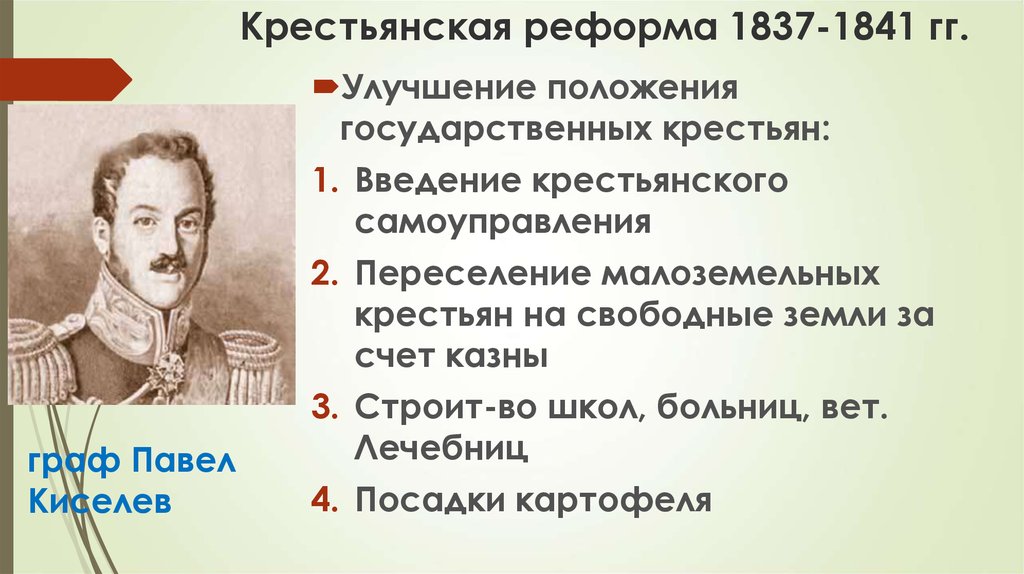 Реформа Киселева 1837-1841. Крестьянская реформа 1837. Реформа государственных крестьян 1837-1841. Крестьянская реформа Николая 1.