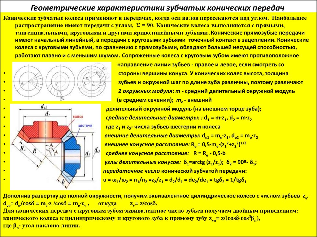 Передача размеры. Конические передачи геометрические параметры конических колёс. Основной расчетный параметр по конической зубчатой передачи. Модули конических зубчатых колес геометрические параметры. Модуль зацепления конических зубчатых колес.