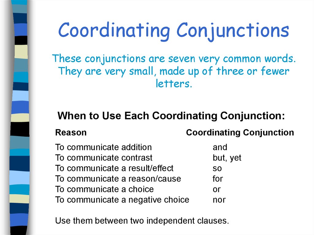 Conjunctions. Table of Contents  презентация онлайн