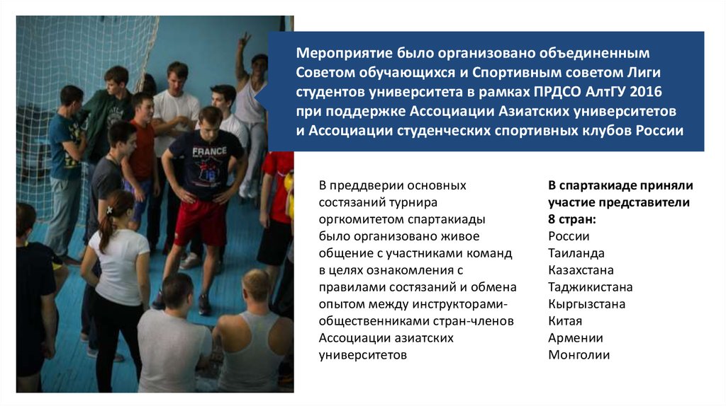 Национальная Студенческая спортивная Ассоциация. Ассоциация спортивной россии