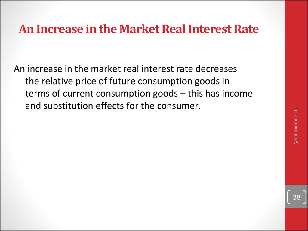 An Increase in the Market Real Interest Rate