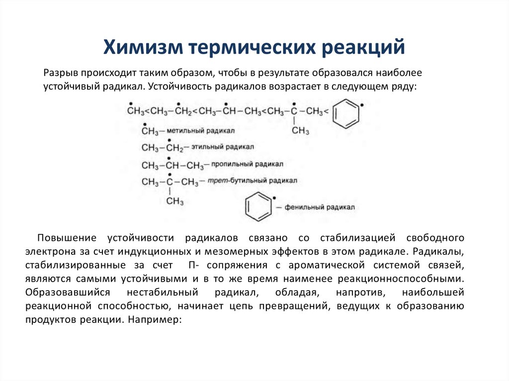 Термическая реакция является