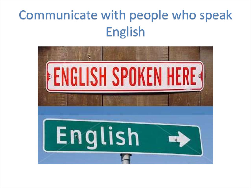 Who can speak english