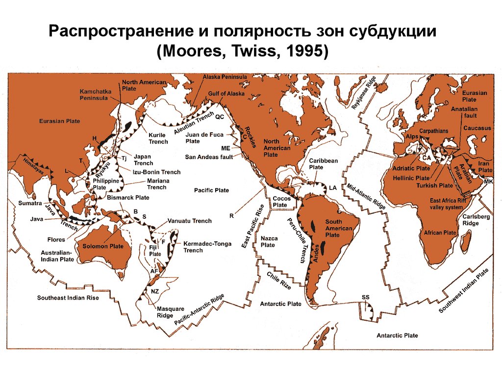 Зона спрединга карта