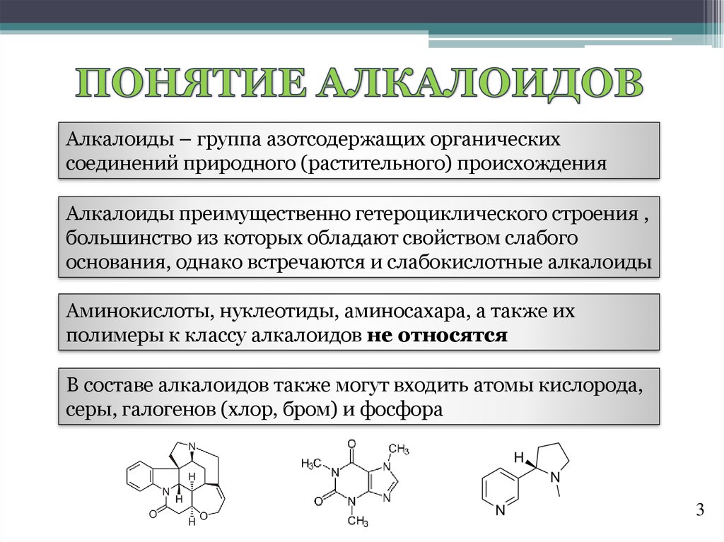 Понятие органических соединений. Классификация алкалоидов. Понятие об алкалоидах.. Азотсодержащие гетероциклические соединения. Алкалоиды растительного происхождения.