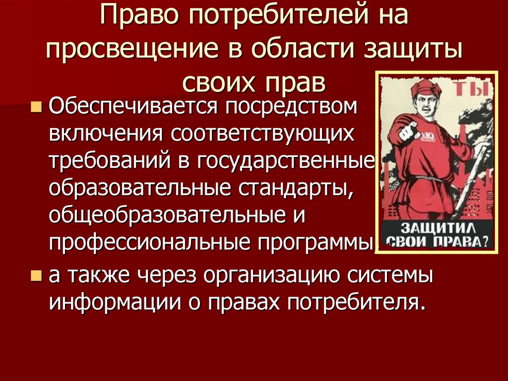 Проект на тему учимся защищать свои права потребителя по обществознанию 9 класс