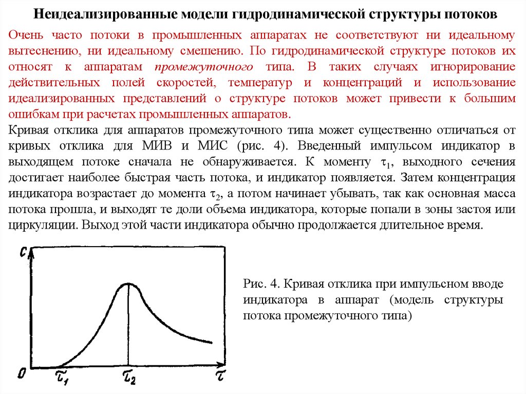 Потока состав. Гидродинамическая модель идеального смешения. Гидродинамическая модель идеального вытеснения. Разновидности гидродинамической модели вытеснения. Модель идеального вытеснения.