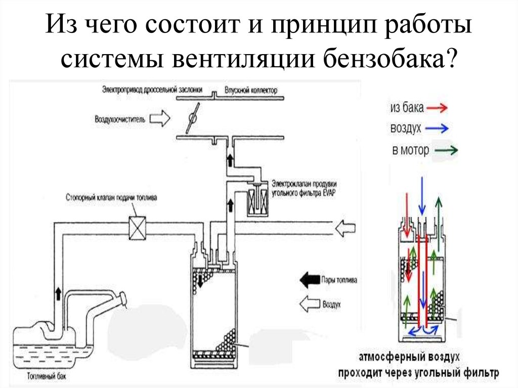 Система бака. Клапан вентиляции топливного бака принцип работы. Система вентиляции топливного бака. Система вентиляции топливного бака схема и принцип. Как проверить клапан вентиляции топливного бака.