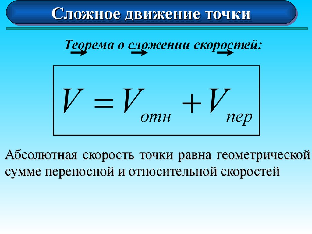 Характеристики простейшего движения