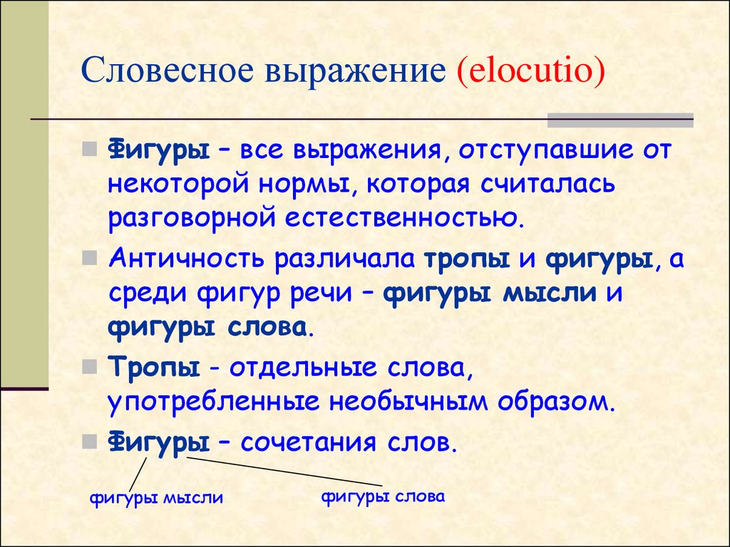 Одна из форм словесного выражения изображение какого либо явления