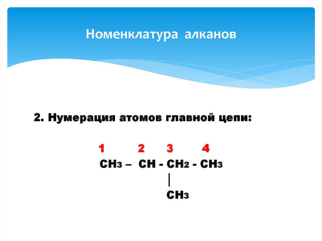 Номенклатура алкана