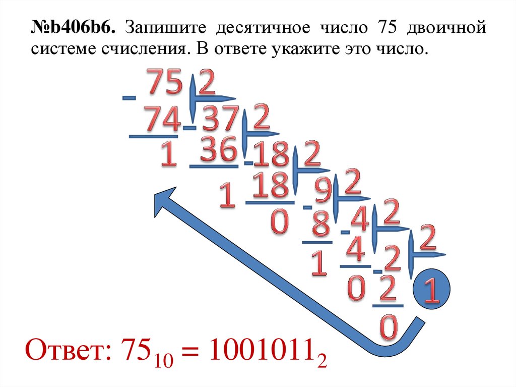 Запиши ответ в двоичной системе счисления