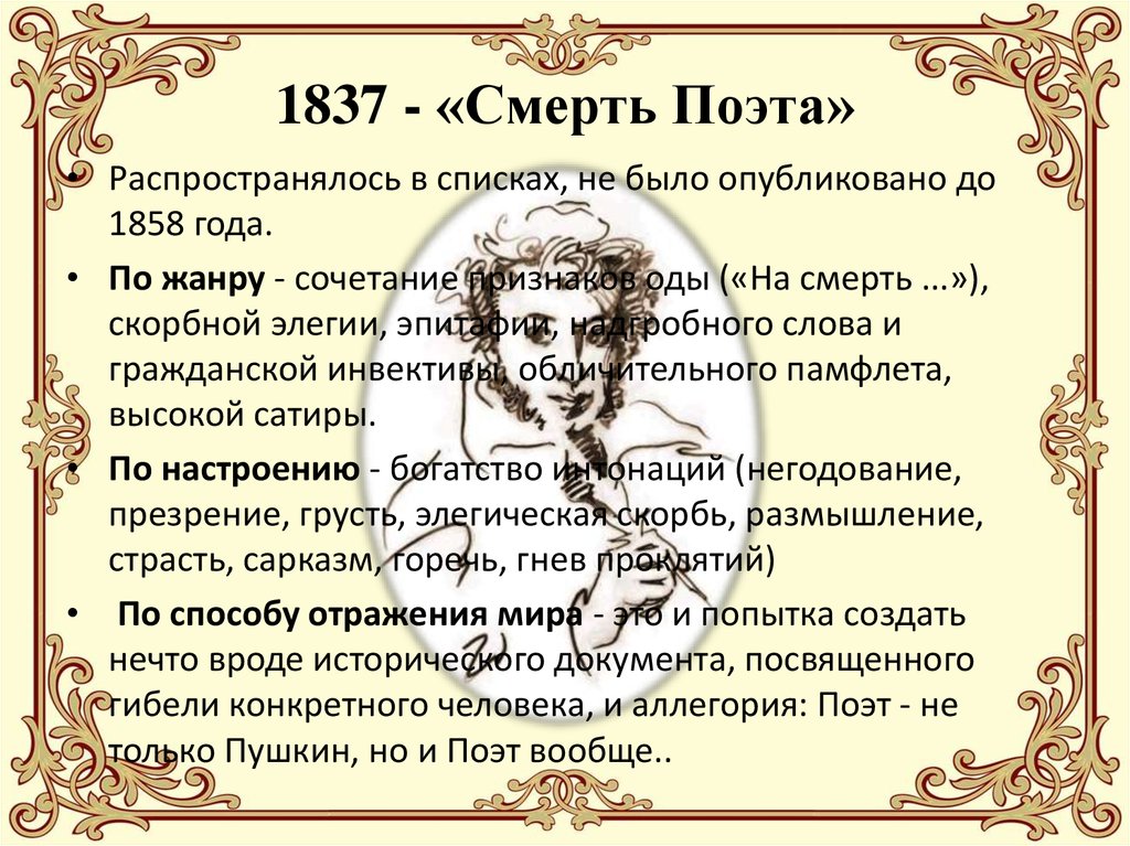 1837 - «Смерть Поэта»