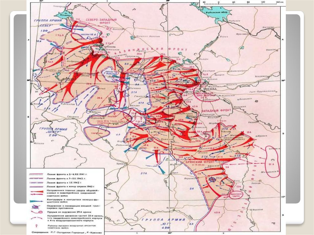 Наступление немцев на москву в 1941 карта