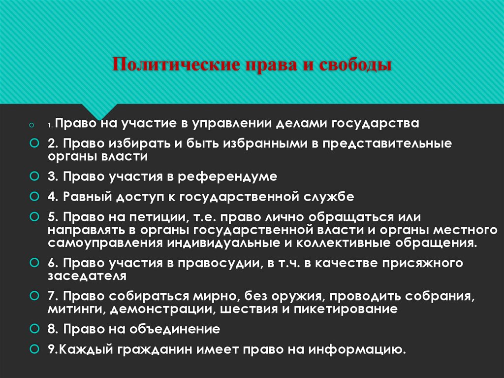 Какие политические свободы. Политические права. Политические права и свободы. Политические права и свободы граждан РФ. Основные политические права.