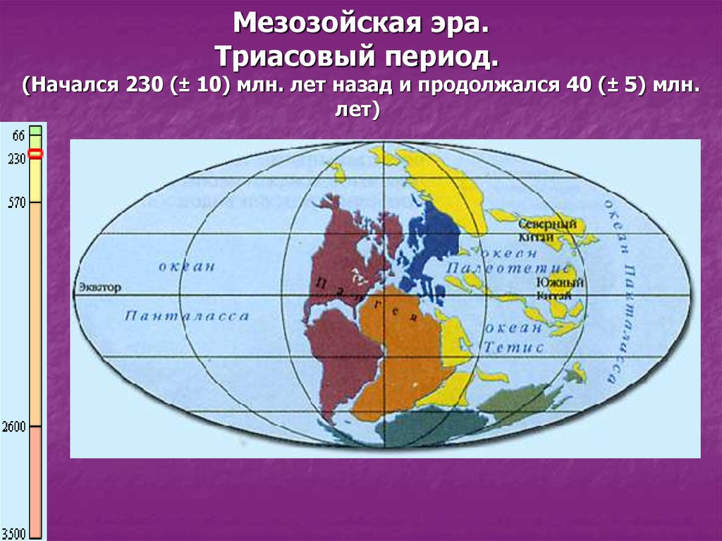 Карта триасового периода