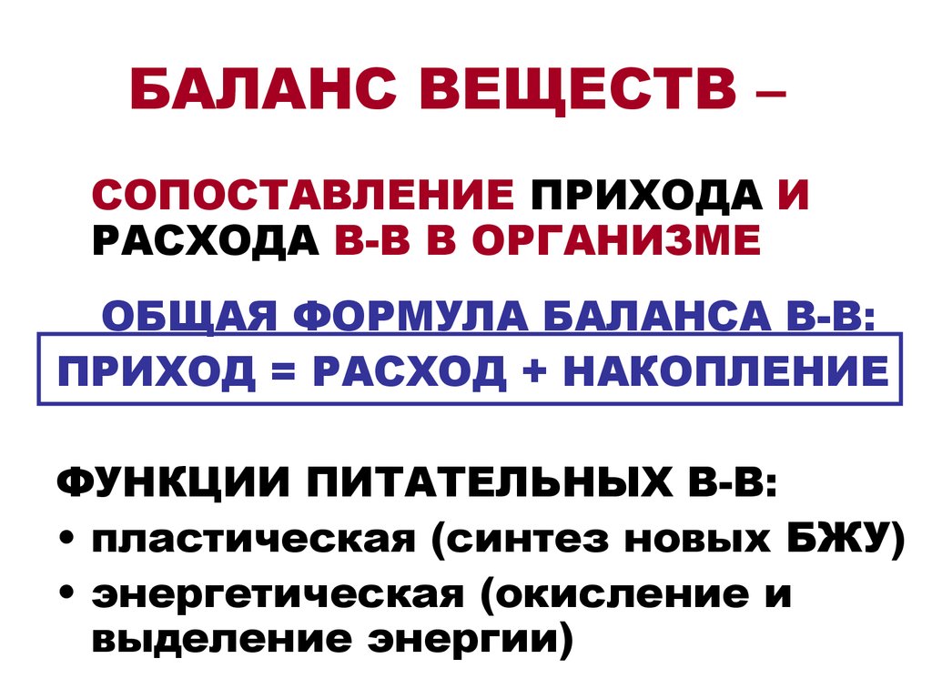 Остатки веществ