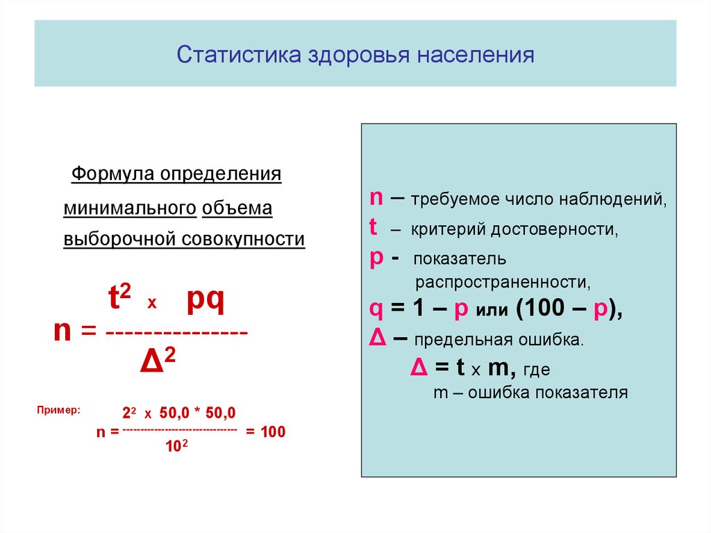 Стат формулы