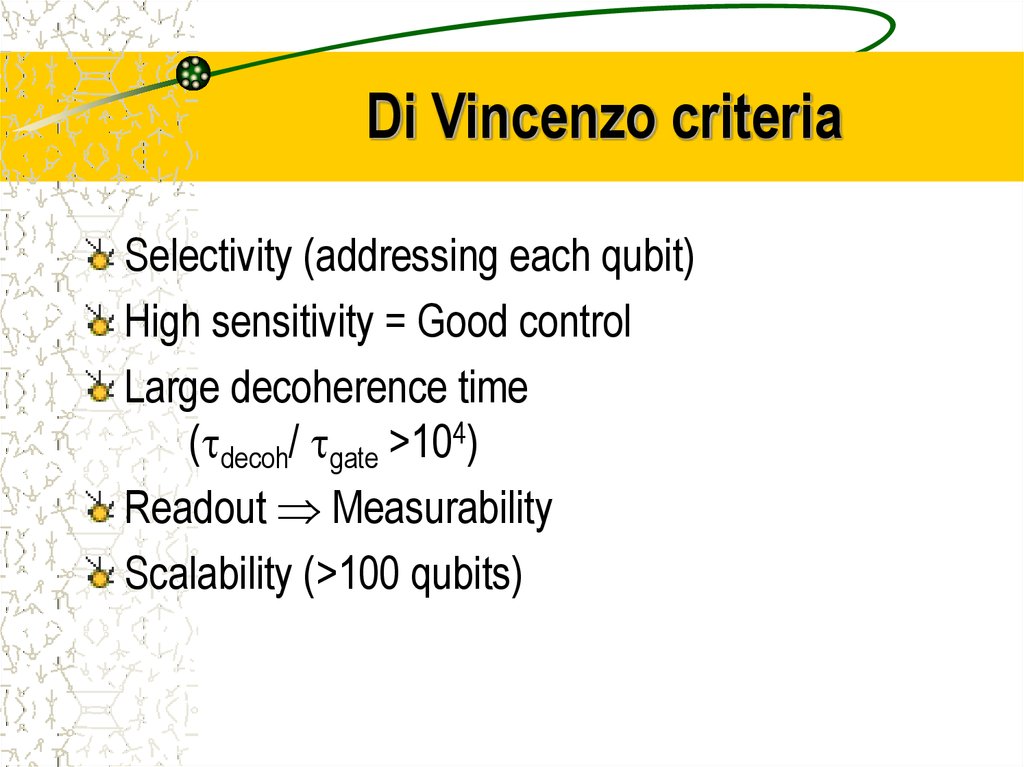 Di Vincenzo criteria