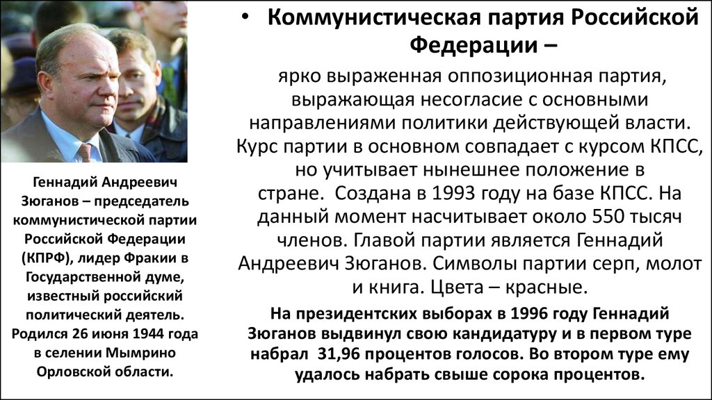 Оппозиционные партии в россии. Оппозиционные партии России. Лидер политической партии КПРФ. Курс партии.