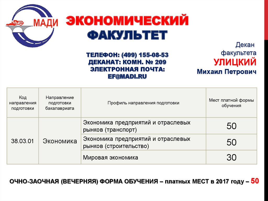 Мади учебный план информатика и вычислительная техника