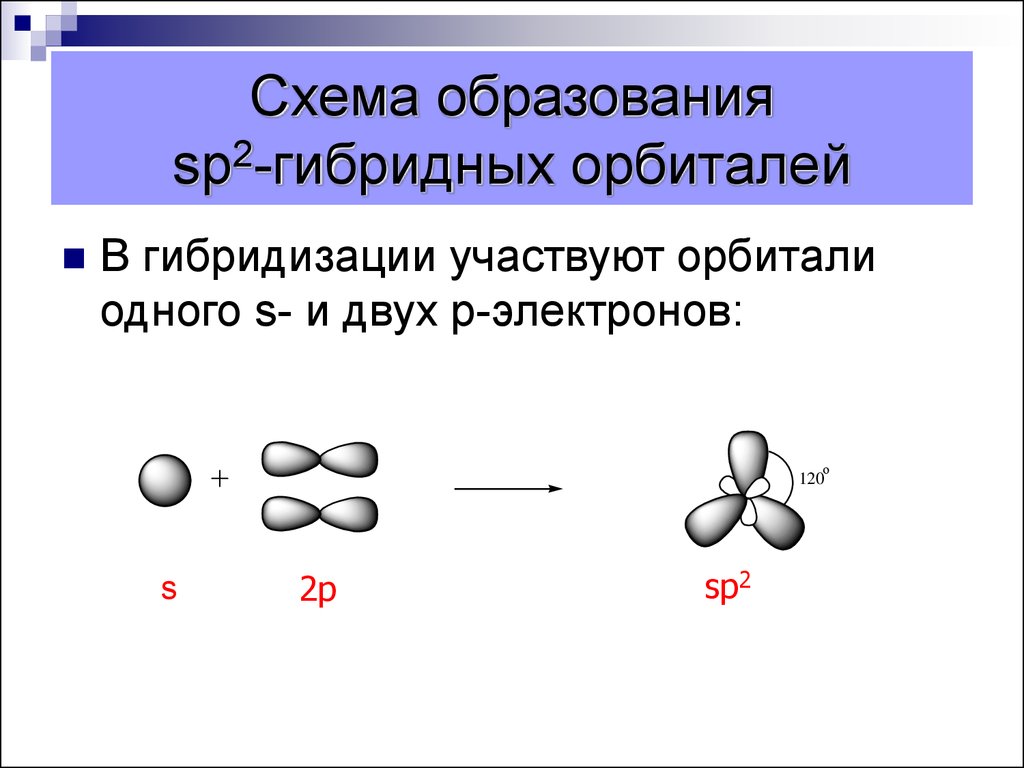 Тип гибридизации sp2. Схема образования sp2 гибридных орбиталей. Sp2 гибридизация схема образования. SP гибридизация алкенов. Sp2 гибридизация алкенов.