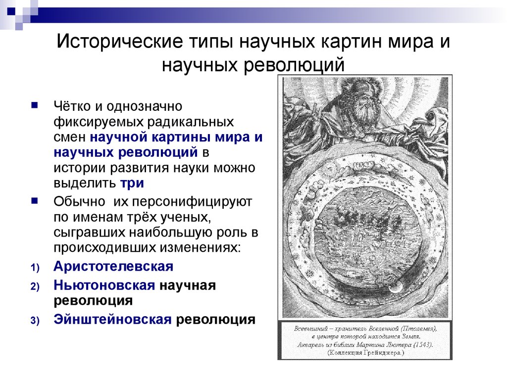 Формирование научной картины мира в новейшее время презентация