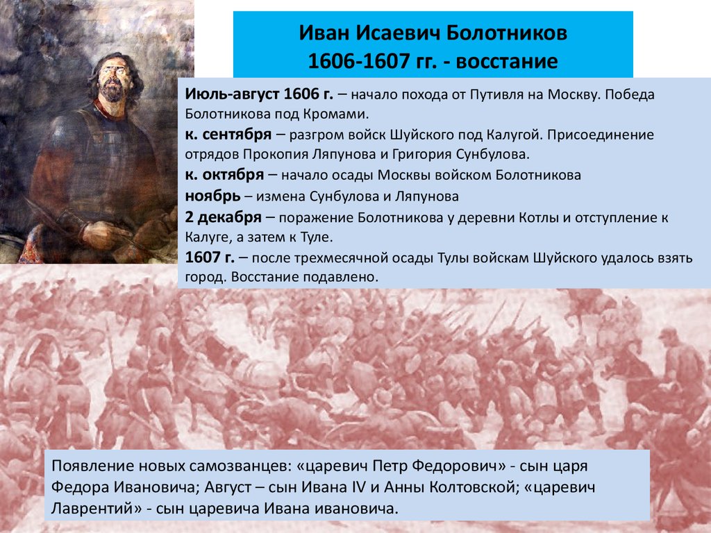 Иван Исаевич Болотников 1606-1607 гг. - восстание