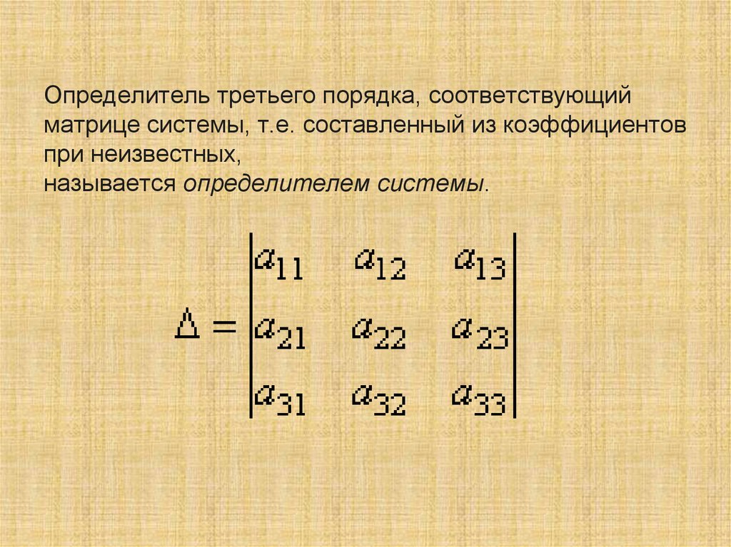 Определитель третьего порядка