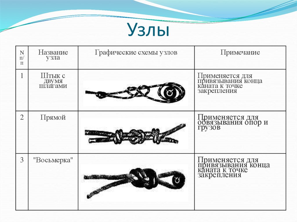 Классификация узлов. Узлы свойства и область использования. Разные туристические узлы. Название узлов. Узлы ОБЖ.