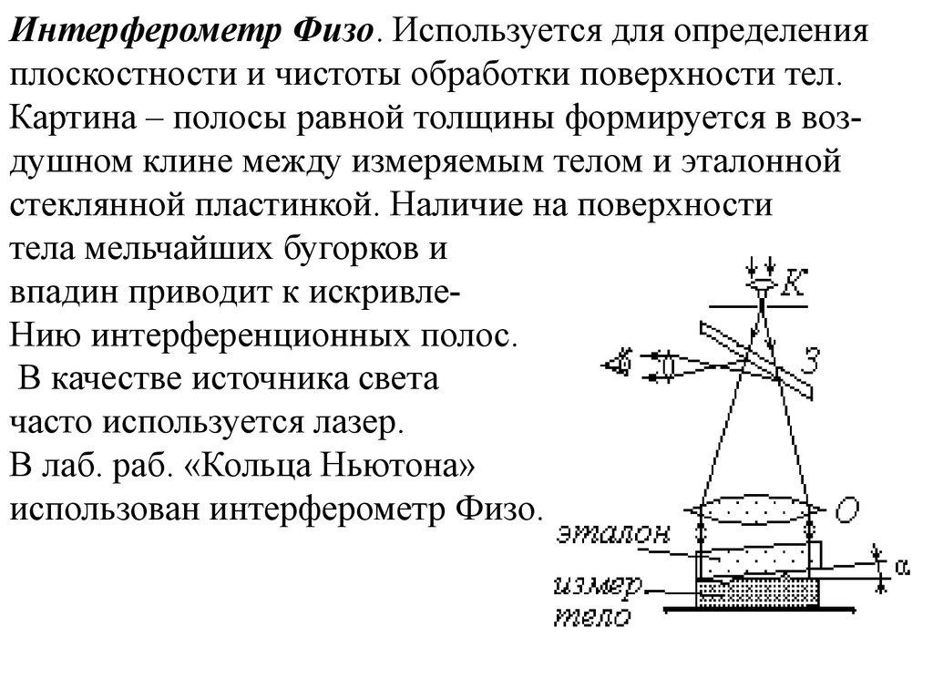 Интерферометр физо схема