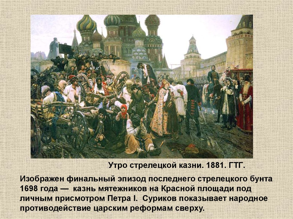 Стрелецкий бунт картина 1698