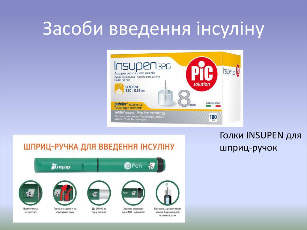 Засоби введення інсуліну