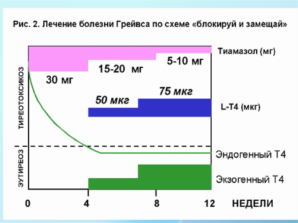 Схема блокируй замещай при тиреотоксикозе