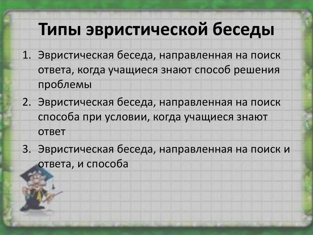 Эвристическая беседа это. Виды бесед эвристическая. Метод эвристической беседы. Эвристическая беседа пример. Особенности эвристической беседы.