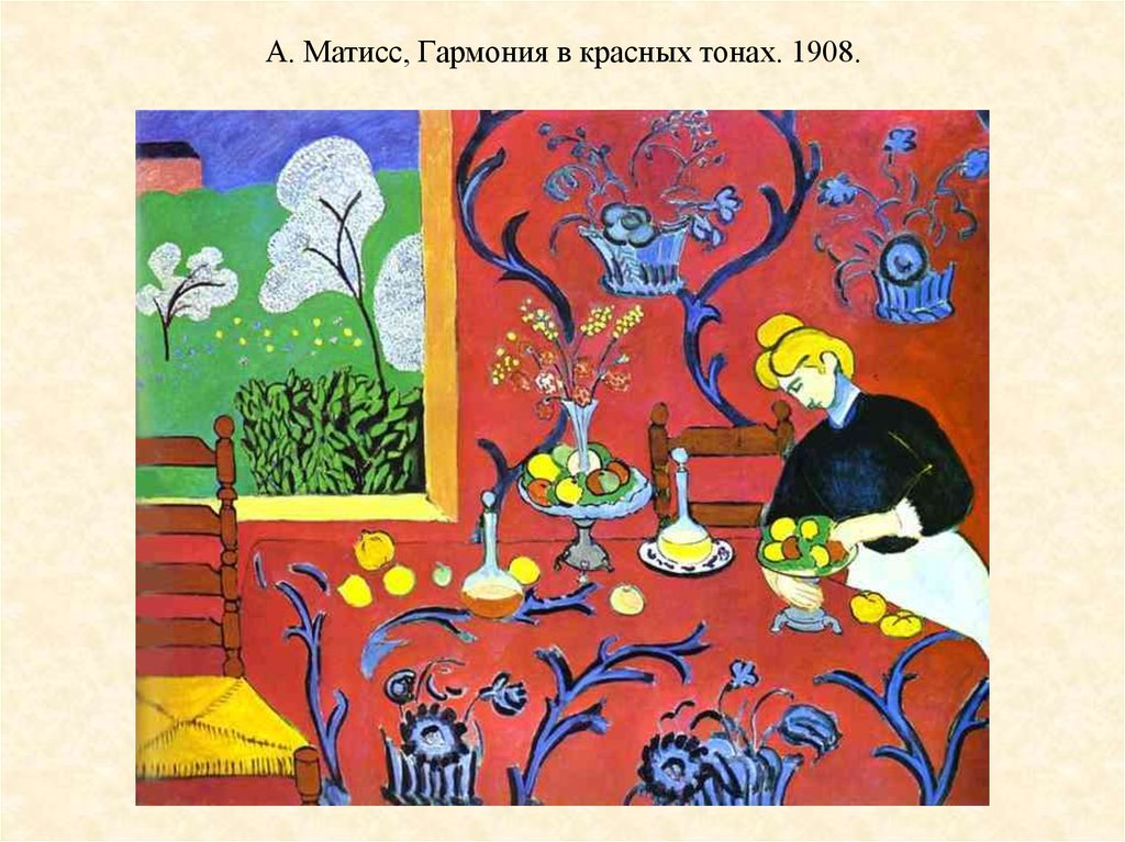 А. Матисс, Гармония в красных тонах. 1908. 