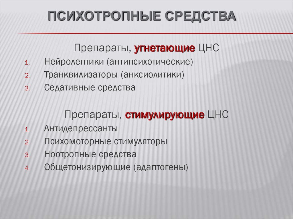 Психолептики. Психотропные средства. Лекарственные психотропные препараты. Классификация психотропных средств. Психотропные лекарства классификация.