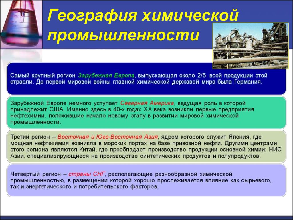 Мировая химическая промышленность 10 класс презентация