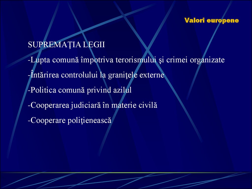 Valori europene – valori comune  online presentation